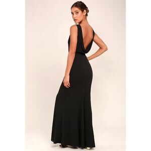 Lulus Call My Name Black Backless Maxi Dress - Size Small